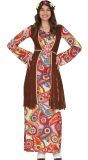 Kleurijkke hippie jurk met vest outfit dames