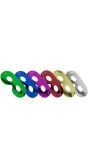 Kleurrijke oogmaskers metallic karton 6 stuks