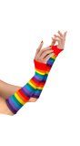 Kleurrijke Regenboog Vingerloze Handschoenen
