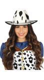 Koeienprint cowgirl hoed