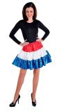 Korte volangen rok rood wit blauw dames