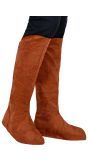 Laarskappen suede look bruin