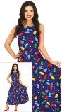 Lange Foute Blauwe Kerstjurk Dames