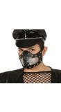 Leren mondmasker met studs