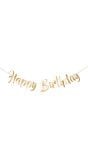 Letterslinger verjaardag happy birthday goud