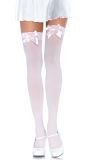Licht roze nylon kniekousen