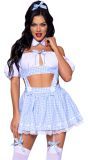Lichtblauw Oktoberfest outfit met rok