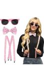 Lichtroze Glitter Party Set Dames