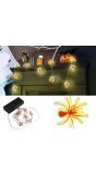 Lichtslinger 10 LED lampjes geel spinnen 300 cm halloween
