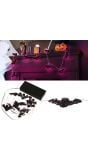 Lichtslinger 10 LED lampjes paars vleermuizen 300 cm halloween