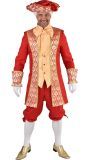 Luxe barok kostuum rood