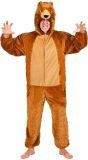 Luxe beer onesie bruin pluche