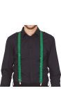 Luxe bretels pailletten groen