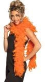 Luxe veren boa oranje