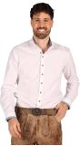 Luxe Witte Oktoberfest Blouse met Blauwe Accenten Heren