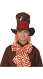 Mad Hatter Bruine Hoed met Haar