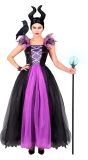 Malefica Heks Kostuum Paars Zwart Dames