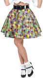 Meerkleurige jaren 50 rok One-size-volwassenen