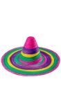 Meerkleurige Mexicaanse Sombrero met Paars