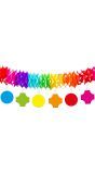 Meerkleurige papierslinger met onder hangers