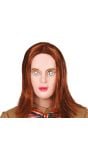 Megan masker met haar halloween