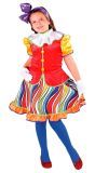 Meisjes clown regenboog jurk