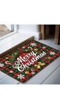 Merry christmas deurmat schotse ruit