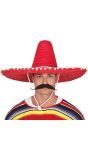 Mexicaanse sombrero XL rood