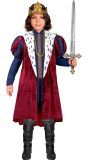 Middeleeuwse Koning Outfit Jongens Rood Blauw
