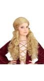 Middeleeuwse meisjes pruik blond