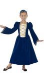 Middeleeuwse Prinses Kind Jurk Blauw