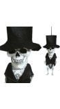 Mini hangdecoratie skelet bruidegom 15 cm halloween