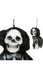 Mini hangdecoratie skelet met mantel 15 cm halloween