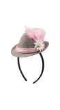 Minihoedje haarband oktoberfest roze