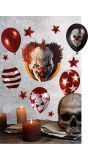 Muurdecoratie horrorclown 25 x 70 cm halloween