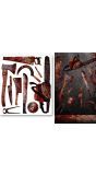 Muurstickers bloederig gereedschap halloween