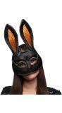 Mystery Bunny Zwart Halfmasker