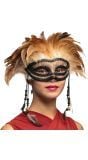 Mystieke Voodoo Halfmasker met Veren