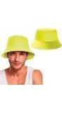 Neon Geel Buckethat Vissershoedje