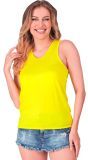 Neon Gele 80s Carnaval Tanktop Vrouwen