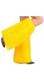 Neon Gele Beenwarmers Pluche Festival