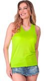 Neon Groene 80s Carnaval Tanktop Vrouwen