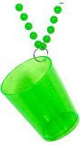 Neon groene ketting met shotglaasje