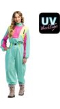 Neon Mintgroene Retro Skipak Dames Foute Party