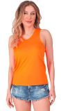 Neon Oranje 80s Carnaval Tanktop Vrouwen