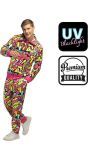 Neon Party Kostuum 90s Heren Street Art