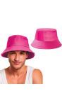 Neon Roze Buckethat Vissershoedje