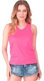Neon Roze Vrouwen Visnet Tanktop 80s