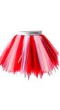 Neon Wit Rood Dames Tutu met Binnenzak
