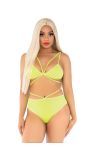 Neongele lingerieset dames